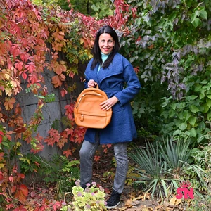 Mustár színű hátitáska