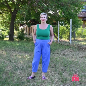 Lila ballon-fazonú nadrág