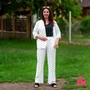 Kép 1/2 - Laza fazonú,  pöttyös nyári nadrág
