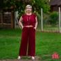 Kép 2/3 - Nyakláncos bordó felső
