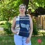 Kép 1/2 - Lovacska-mintás, pamutvászon felső