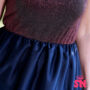 Kép 3/3 - Csillogó sötétbronz felsőjű ruha, szatén aljjal