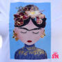 Kép 2/2 - Frida Kahlo-mintás póló